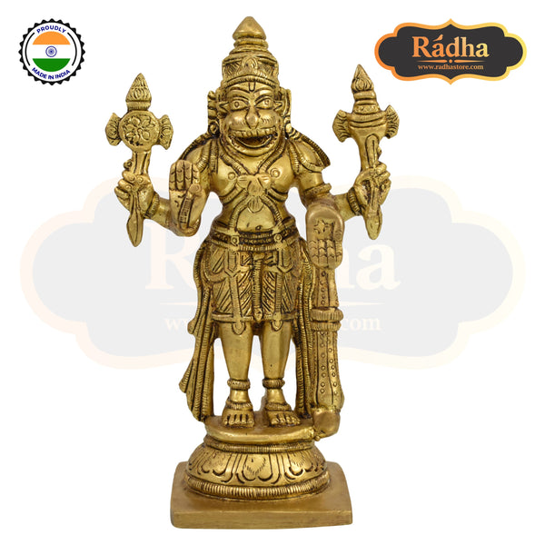 Handcrafted 15cm Brass Narasimha Standing Statue
