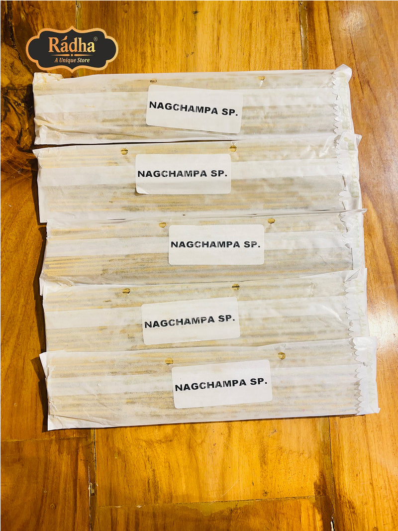 Natural Agarbatti Nagchampa Sp. Pure Indian Incense Sticks (Pack of 5)