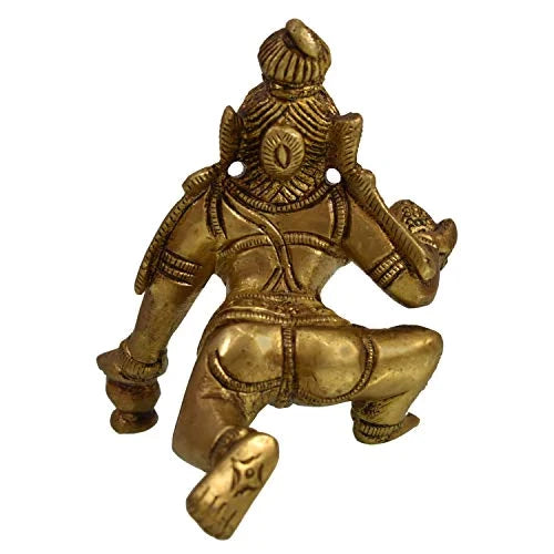 Brass Fine Carved Laddu Gopal 8cm