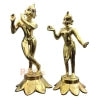 Brass Radha Krishna Idol, 23 x 25, Gold
