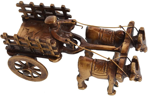 Brass Bullock Cart Decoration Showpiece