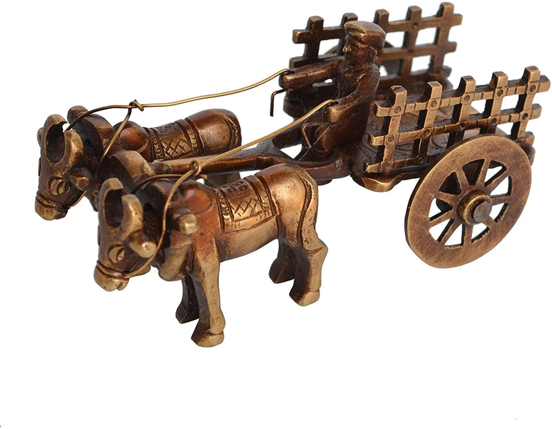 Brass Bullock Cart Decoration Showpiece