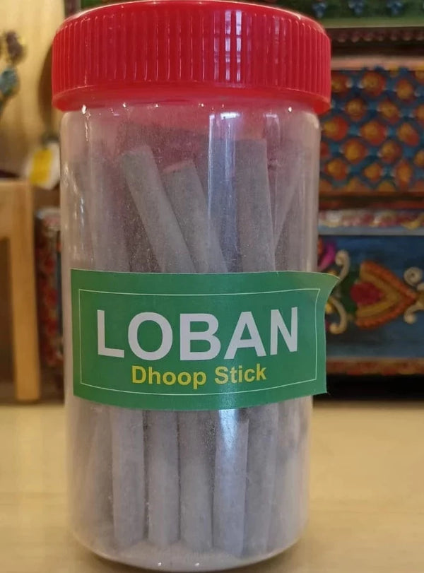 LOBAN Flavour Dhoop Sticks For Puja (Charcoal Free), Pack of 150 Gm Dhup Batti Stick with Stand Holder in storage box|For Pooja, Meditation |Agarbatti|Incense Stick|
