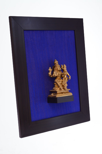 Fine Carved Narsimha Laxmi Idol on Frame