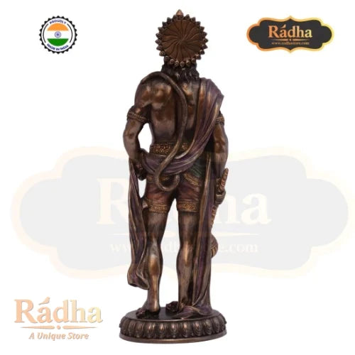 Bonded Bronze Hanuman with Gada Medium 27CM