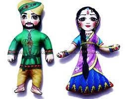 Nanda Maharaj and Mother Yashoda- Parents of Lord Krishna- Soft Toys- 7 inches