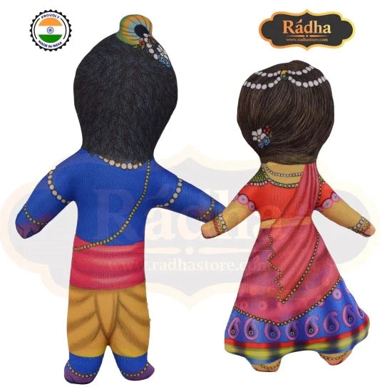 Shree Sai Kirpa Radha Krishna JI  Soft Toy and Plush Washable Toy Radha Krishna Set Pack of 2 Pics