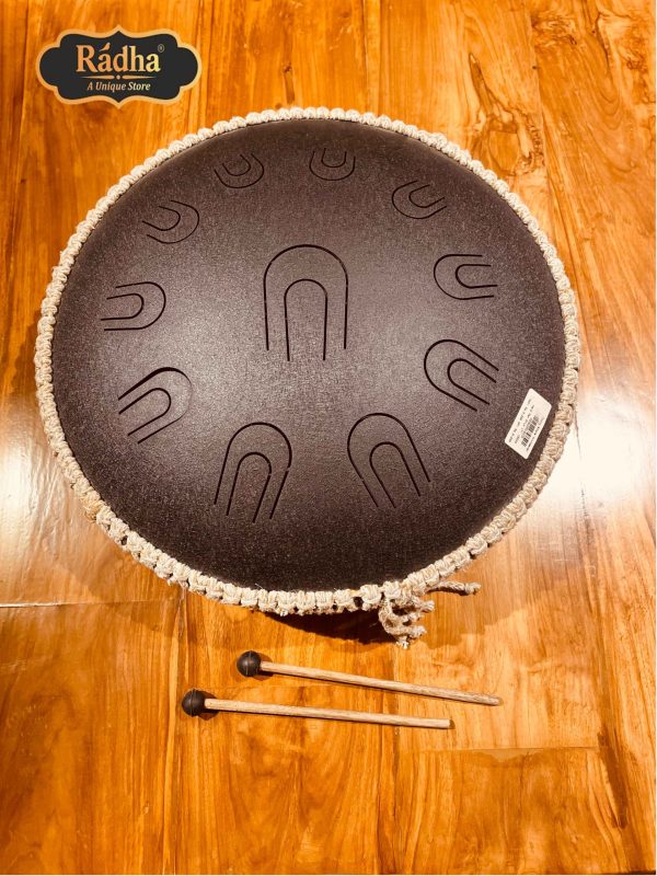 Radha Store Handpan Drum - 14 Inch Steel Drum for Meditation, Healing, and Relaxation | Professional Musical Instrument