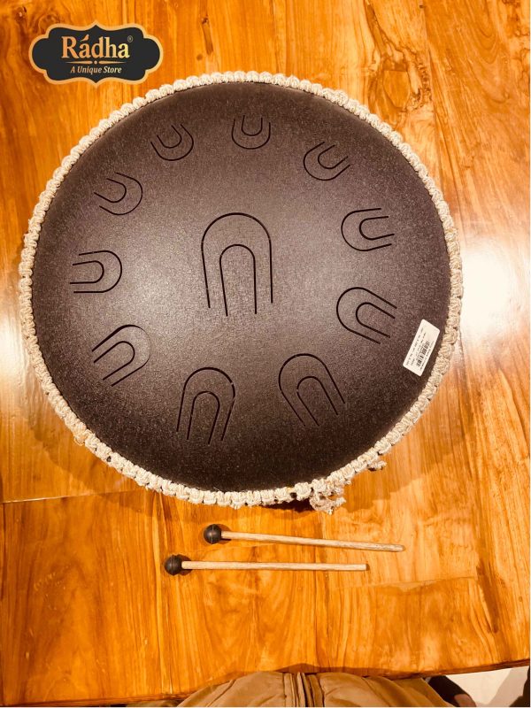 Radha Store Handpan Drum - 14 Inch Steel Drum for Meditation, Healing, and Relaxation | Professional Musical Instrument - Image 2