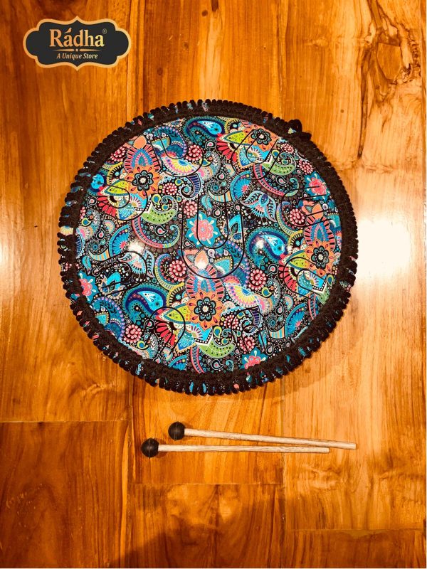 Radha Store Handpan Drum - 17 Inch Steel Drum for Meditation, Healing, and Relaxation | Professional Musical Instrument - Image 2