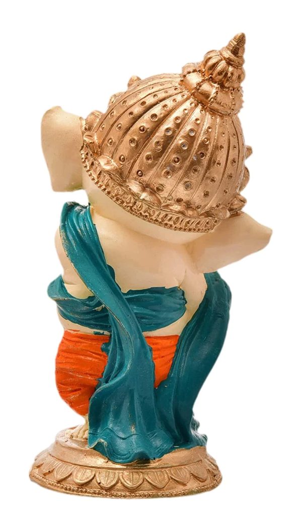 Handcrafted Resine Dancing Ganesha Idol Sculpture | Showpiece for Home Décor and Office - Image 3