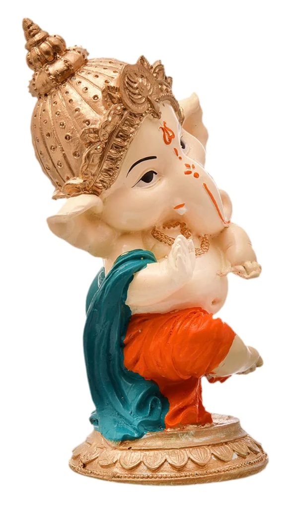 Handcrafted Resine Dancing Ganesha Idol Sculpture | Showpiece for Home Décor and Office - Image 4