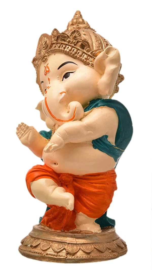 Handcrafted Resine Dancing Ganesha Idol Sculpture | Showpiece for Home Décor and Office - Image 2