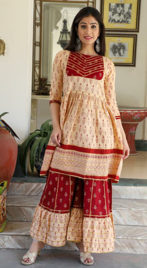 Kurti Gharara With Duppta Set. - Image 4