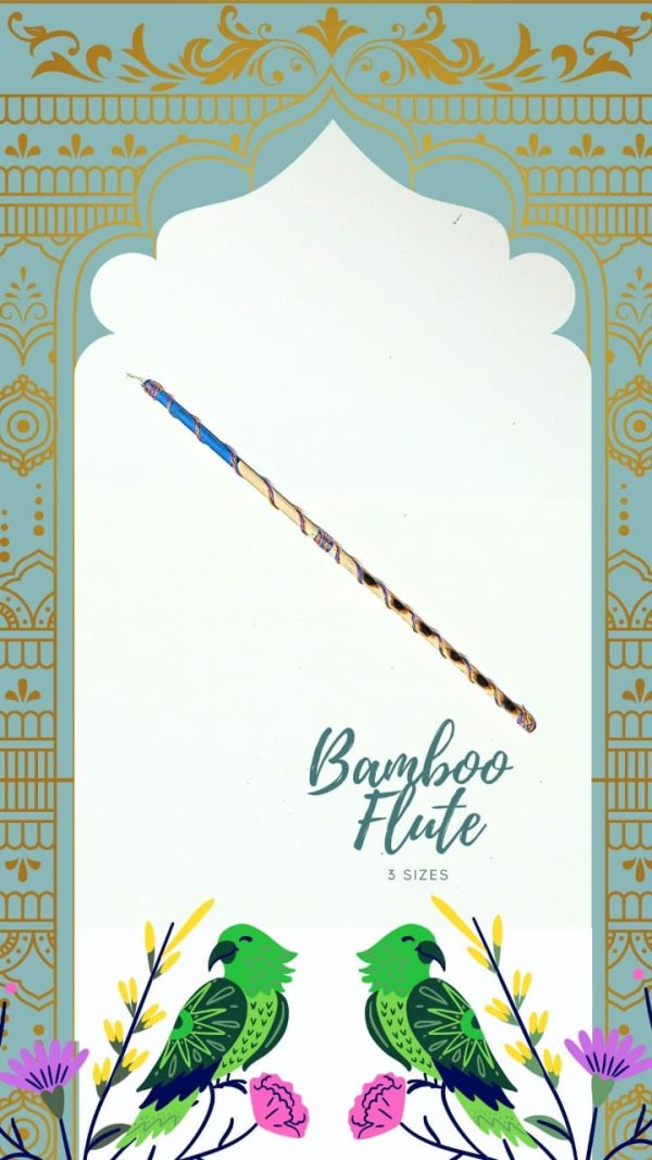 Handmade Krishna Bamboo Flute .(18cm) - Image 2