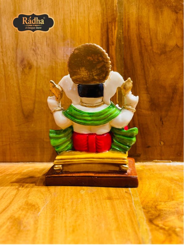 Radha Store Ganesh Ji Poly Resin Statue - 4 Inches - Image 2