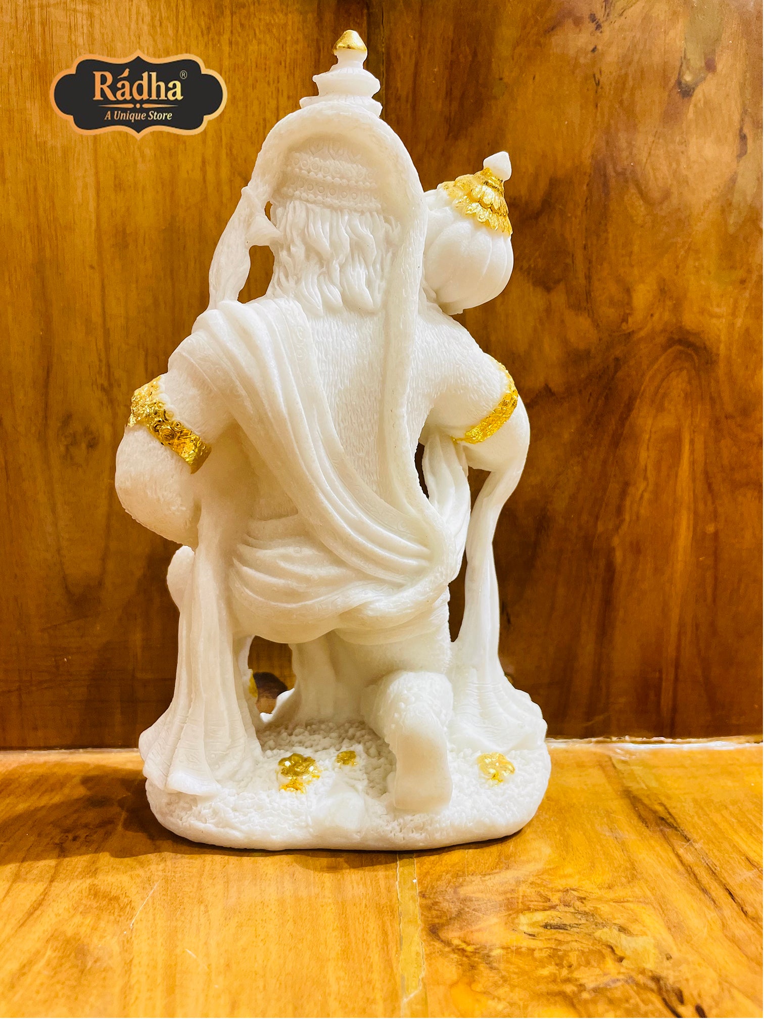 Radha Store Marble Dust Hanuman Ji Idol Bajrangbali Statue 8 Inch. - Image 2