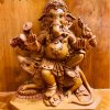 Radha Store Ganesh Ji Sitting Poly Resin Statue - 8.5 Inches