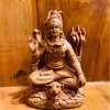 Radha Store Lord Shiva Sitting Poly Resin Statue - 4 Inches