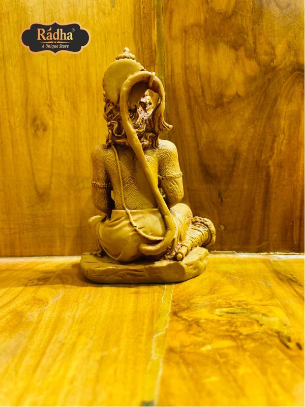 Radha Store Hanuman Ji Sitting Poly Resin Statue - 5.5 Inches - Image 2