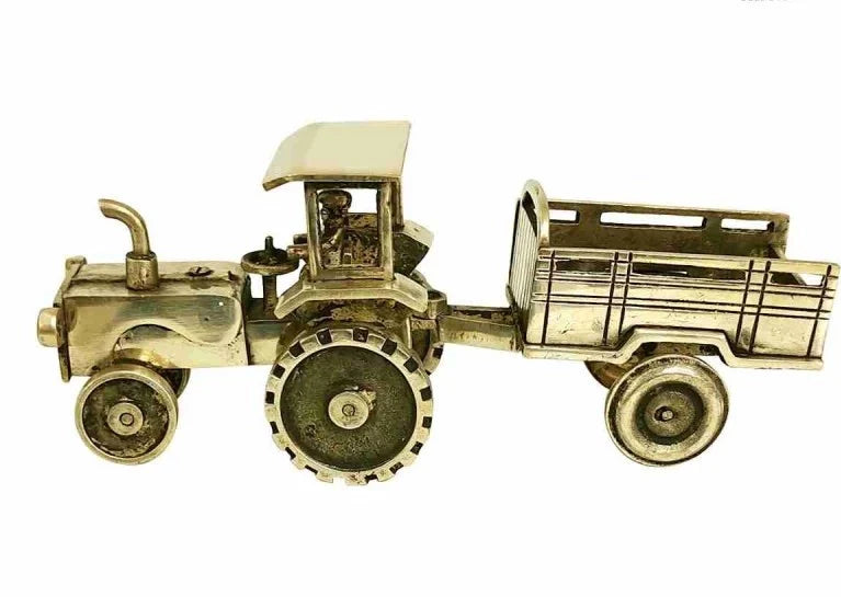 Brass Tractor with Trouli