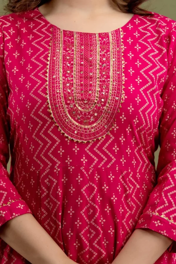 Womens Cotton A- Line Kurti - Image 5